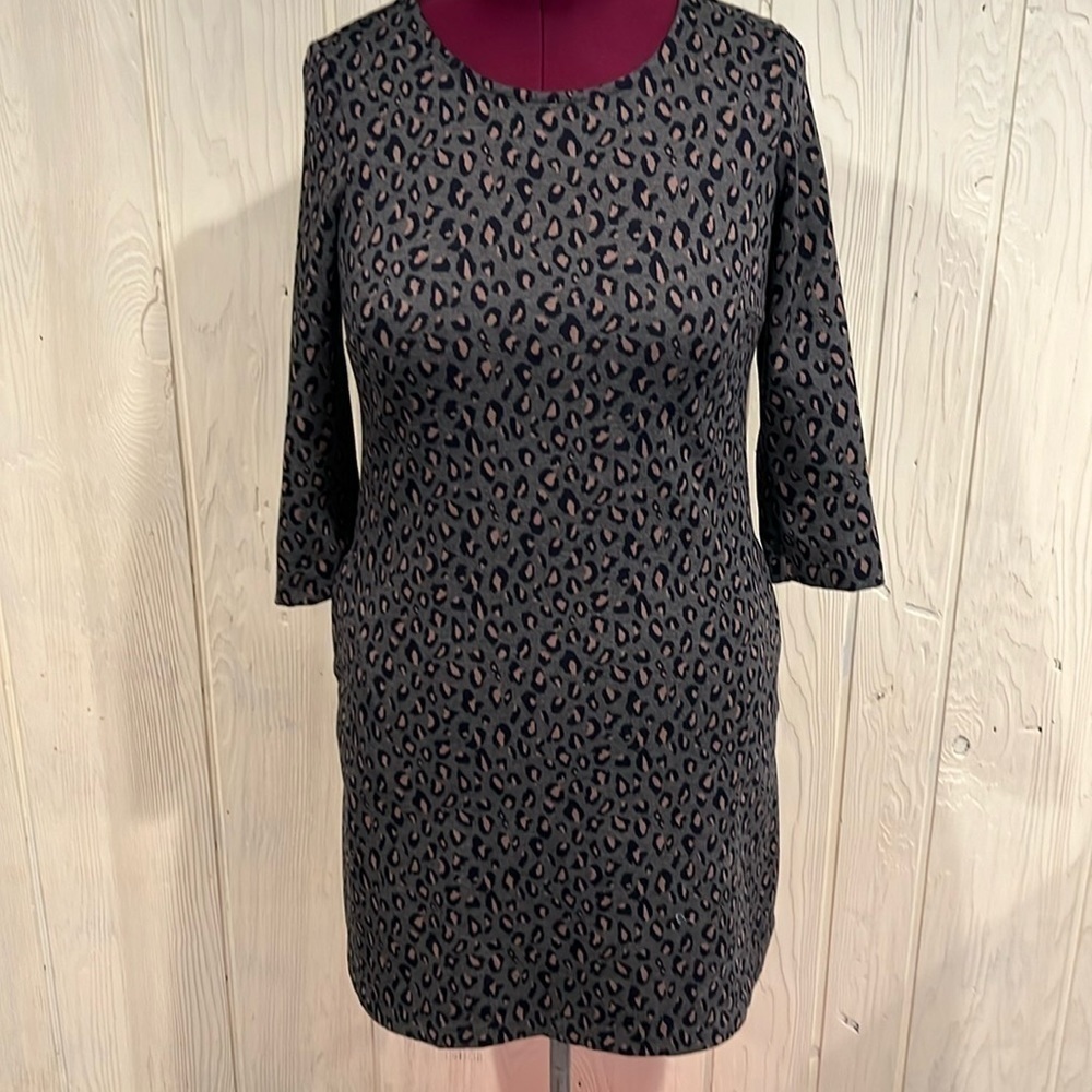 NICOLE MILLER ORIGINAL Animal Print 3/4 Length Sleeves Size Medium